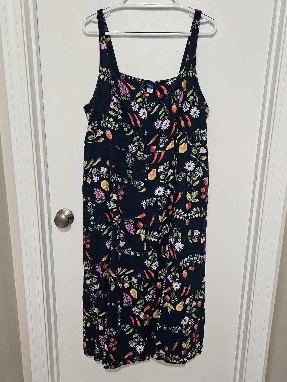 Old Navy Linen Fruit Print Dress, Size XL